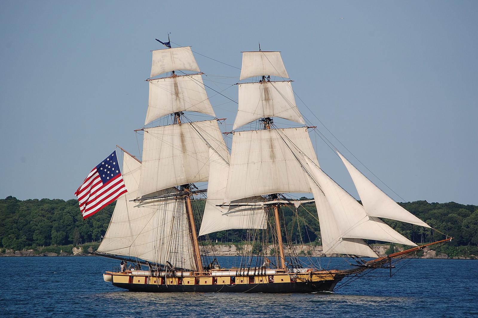 The U.S. Brig Niagara under full sail